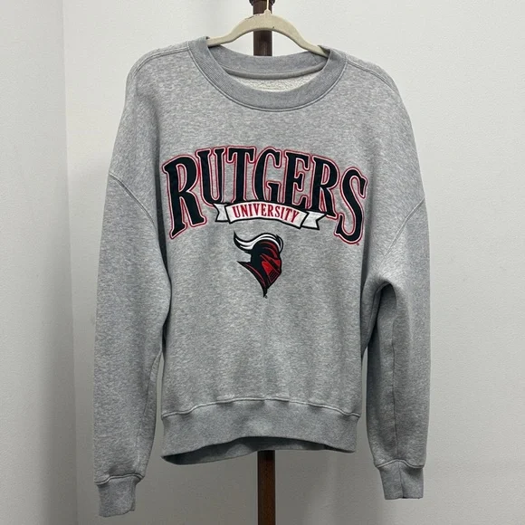 Hollister Rutgers Gray Crewneck Sweater - Picture 1 of 3